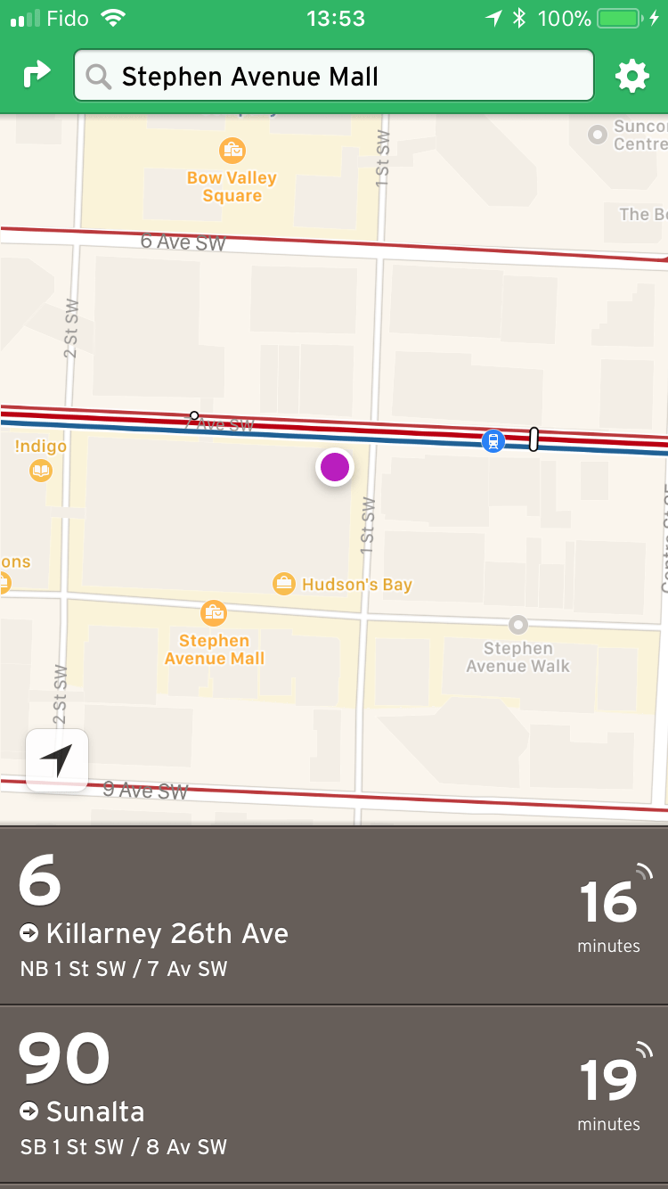 20180214 Transit App screenshot